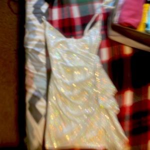 White sparkly dress, size extra small, brand shein